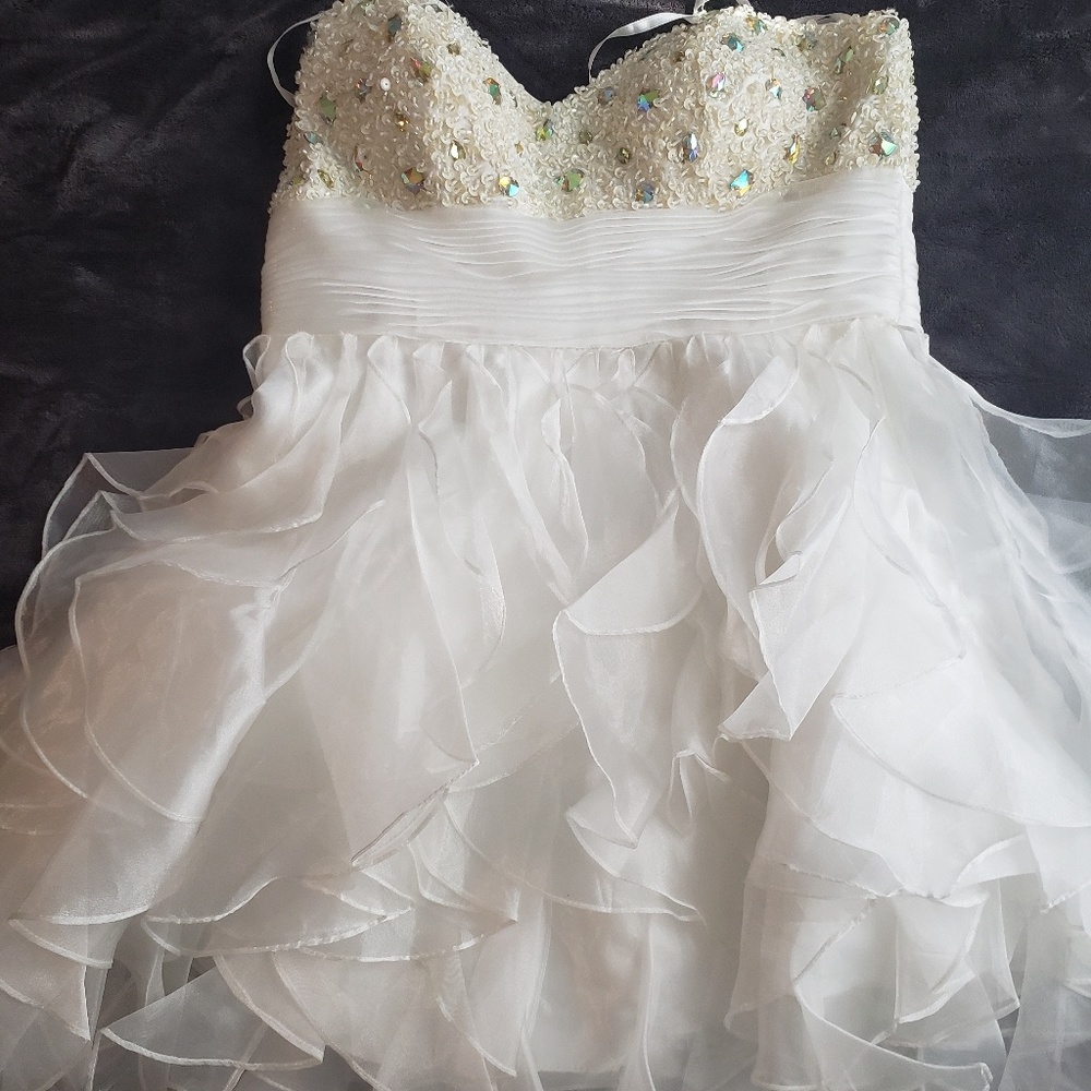 White Strapless Dress